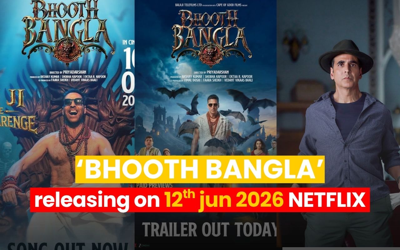 Bhooth Bangla OTT Release 2026 से पहले अक्षय कुमार, तब्बू, परेश रावल और वामिका गब्बी का फिल्म से जुड़ा प्रमोशनल पोस्टर