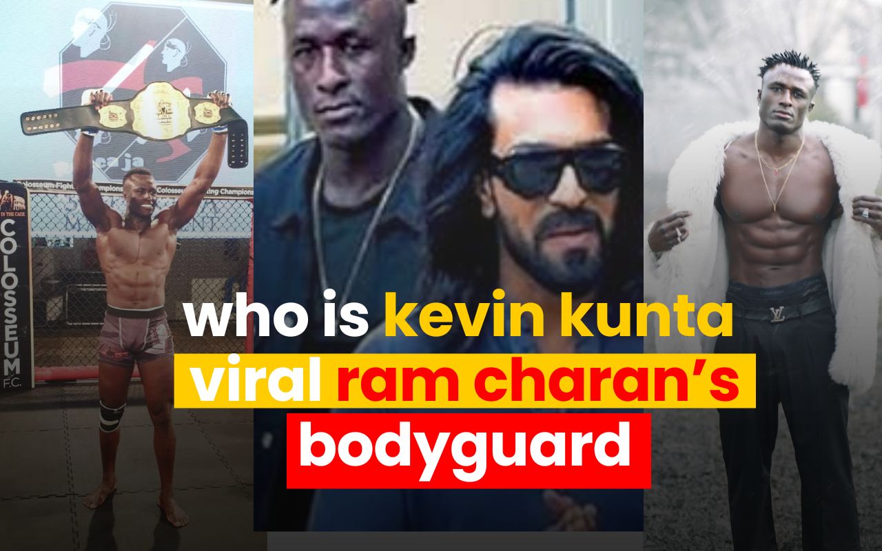Kevin Kunta Ram Charan के साथ Peddi प्रमोशन के दौरान, वायरल बॉडीगार्ड और MMA फाइटर