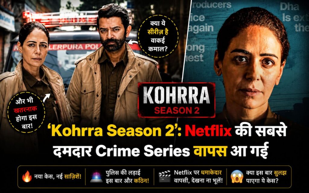 'Kohrra Season 2' 2026: Netflix की सबसे दमदार Crime Series वापस आ गई 3 Barun Sobti and Mona Singh in Kohrra Season 2